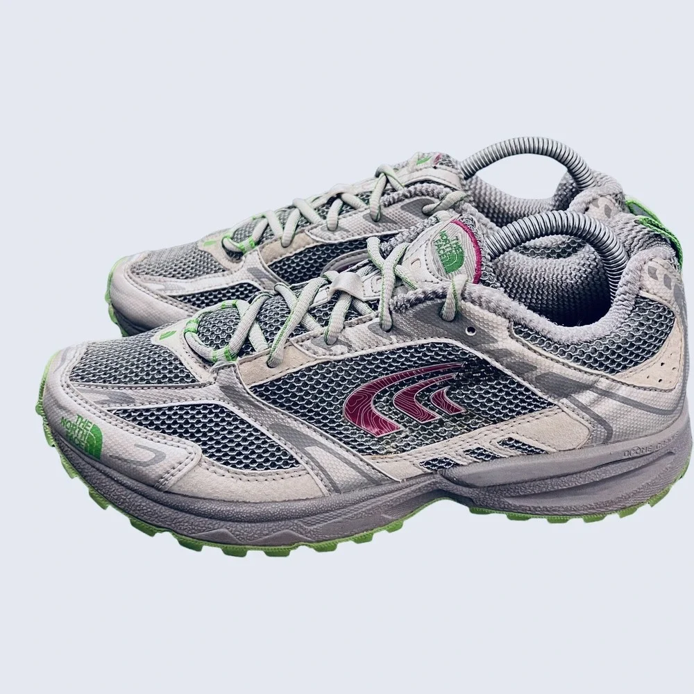 The North Face Women's Athletic Shoes Size 10 Silver Gray Trail Running Sneakers